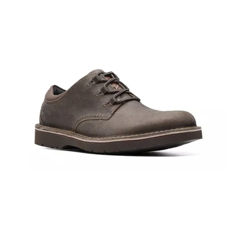 Clarks Oxford Shoes Men's 11.5 Brown Suede Eastford Low‎